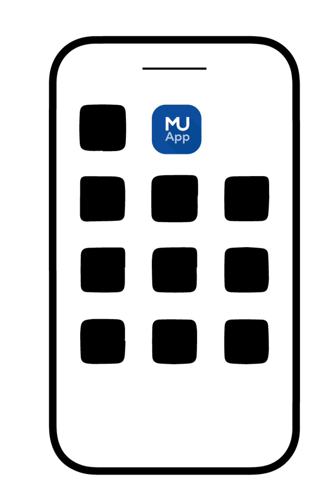 Mu App en home del telefono